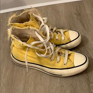 Converse yellow high top sneaker